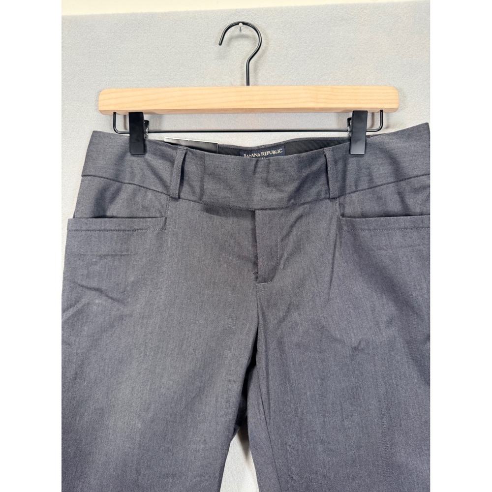 Banana Republic Ryan Fit Gray Straight Leg Dress 8 Short Preppy Classic Trousers - Picture 4 of 7